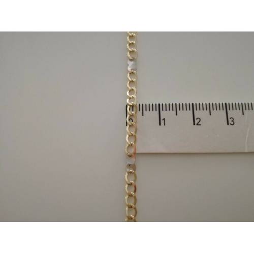BRACCIALE In ORO 18 Karati 750% Uomo Donna Bicolore GIALLO BIANCO Maglia Catena - 3