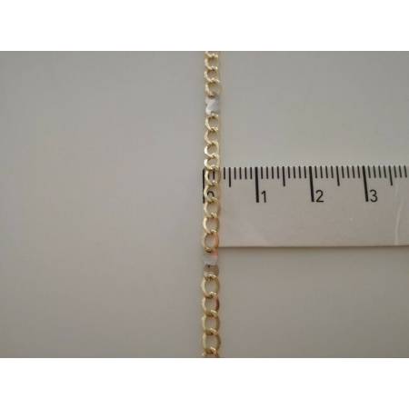 BRACCIALE In ORO 18 Karati 750% Uomo Donna Bicolore GIALLO BIANCO Maglia Catena - 3