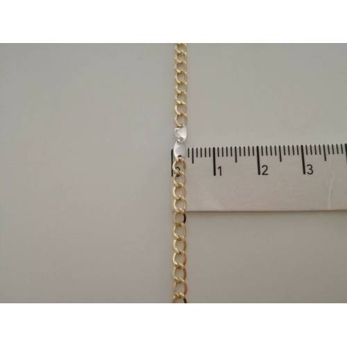 BRACCIALE ORO 18 Kt 750% Uomo Donna Unisex Bicolore GIALLO BIANCO Maglia Catena - 3