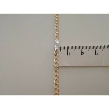 BRACCIALE ORO 18 Kt 750% Uomo Donna Unisex Bicolore GIALLO BIANCO Maglia Catena - 3