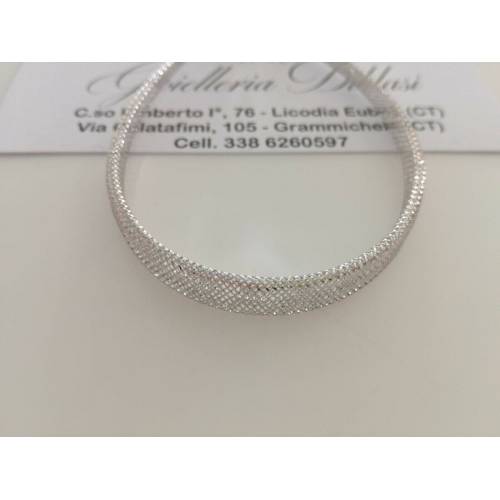 BRACCIALE In ORO BIANCO 18 Karati 750%/1000 Made In Italy - 1