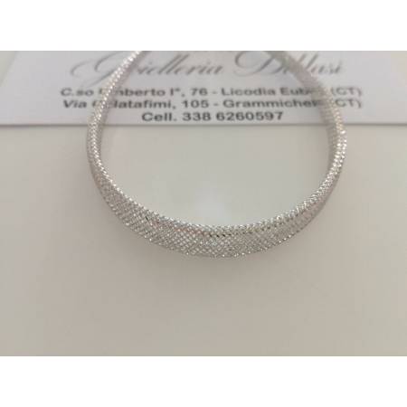BRACCIALE In ORO BIANCO 18 Karati 750%/1000 Made In Italy - 1