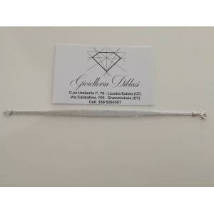 BRACCIALE In ORO BIANCO 18 Karati 750%/1000 Made In Italy - 1 2