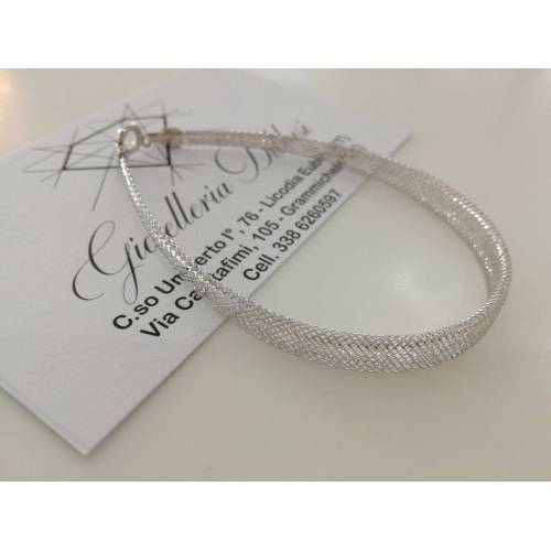BRACCIALE In ORO BIANCO 18 Karati 750%/1000 Made In Italy - 3
