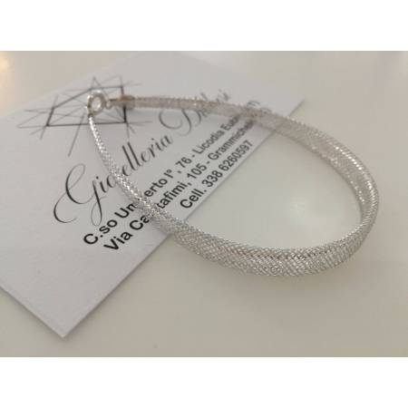 BRACCIALE In ORO BIANCO 18 Karati 750%/1000 Made In Italy - 3