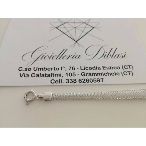 BRACCIALE In ORO BIANCO 18 Karati 750%/1000 Made In Italy - 4