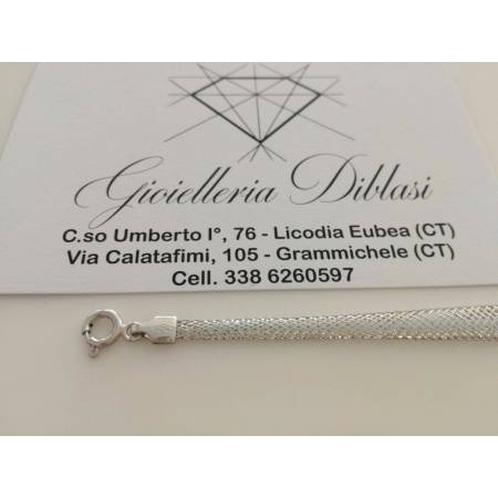 BRACCIALE In ORO BIANCO 18 Karati 750%/1000 Made In Italy - 4