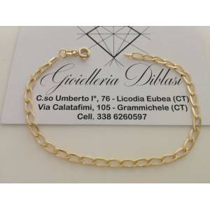 BRACCIALE In ORO GIALLO Unisex Oro 18 KT 750% Made In Italy - 1