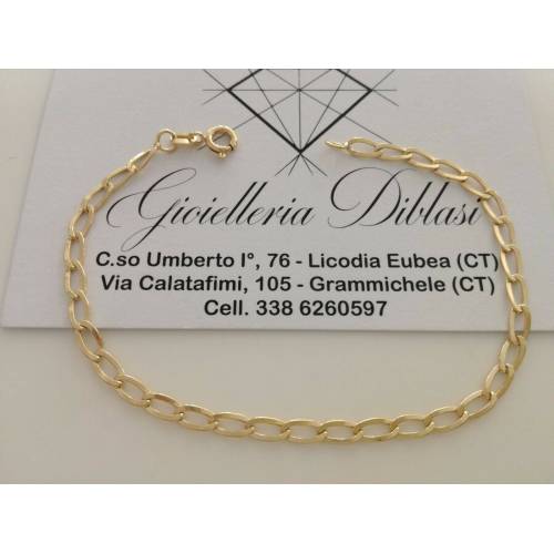 BRACCIALE In ORO GIALLO Unisex Oro 18 KT 750% Made In Italy - 1