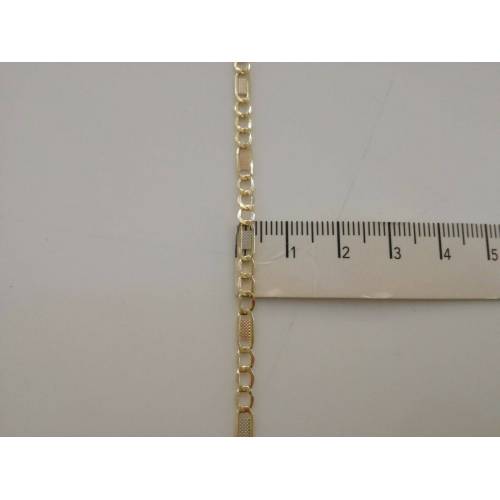 BRACCIALE ORO GIALLO BIANCO ROSSO 18 Karati 750% Uomo Donna Maglia Catena Italia - 3