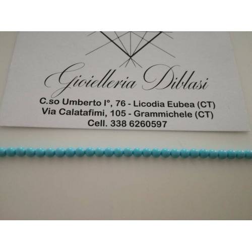 BRACCIALE Oro Donna 18 Karati 750% Turchese e ORO GIALLO Made in italy - 2