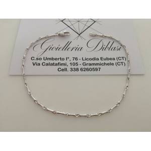 BRACCIALE In ORO BIANCO Unisex Oro 18 KARATI 750% Made In Italy - 1