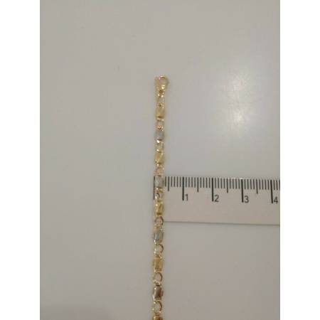 Bracciale in oro giallo e oro bianco (bicolore) 18kt 750% Made in Italy - 3