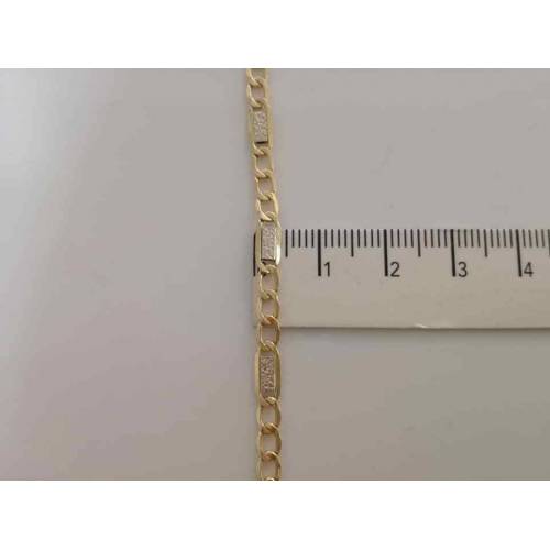 BRACCIALE In ORO Bicolore GIALLO e BIANCO Unisex Oro 18 KT 750% Made In Italy - 3