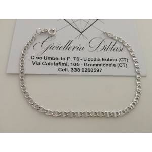 BRACCIALE In ORO BIANCO Unisex Oro 18 KARATI 750% Made In Italy - 1