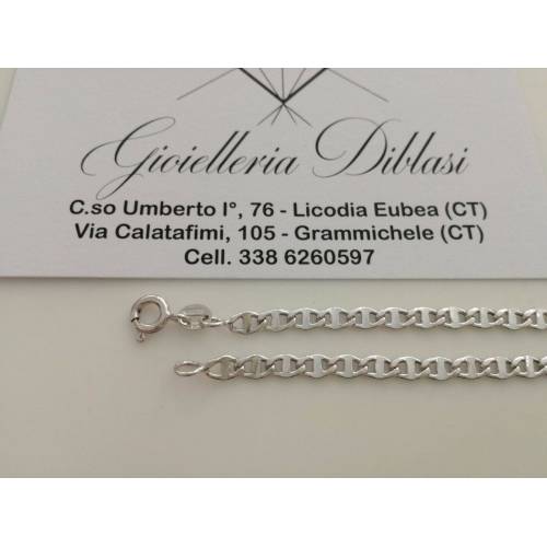 BRACCIALE In ORO BIANCO Unisex Oro 18 KARATI 750% Made In Italy - 2