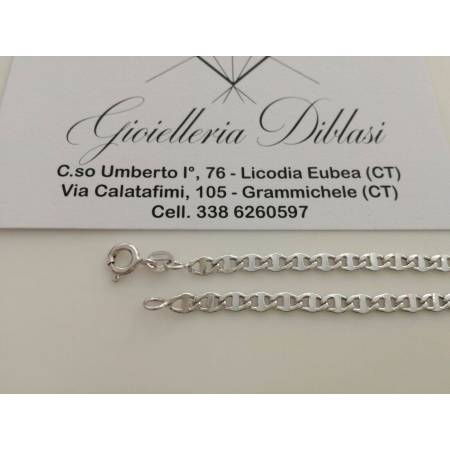 BRACCIALE In ORO BIANCO Unisex Oro 18 KARATI 750% Made In Italy - 2