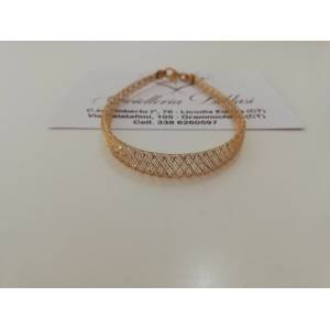 Bracciale in oro giallo e oro bianco 18kt 750% (bicolore) Made in Italy - 1