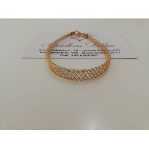 Bracciale in oro giallo e oro bianco 18kt 750% (bicolore) Made in Italy - 1