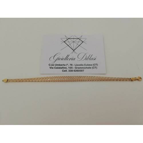 Bracciale in oro giallo e oro bianco 18kt 750% (bicolore) Made in Italy - 2
