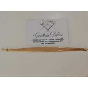 Bracciale donna in oro giallo 18 karati 750% maglia elastica - 1 2