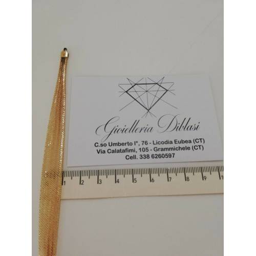 Bracciale donna in oro giallo 18 karati 750% maglia elastica - 3