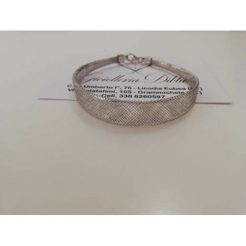 Bracciale in oro bianco 18kt 750% Made in Italy - 1