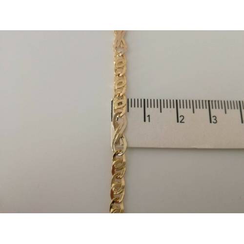 BRACCIALE In ORO Bicolore GIALLO e BIANCO Unisex Oro 18 KT 750% Made In Italy - 3