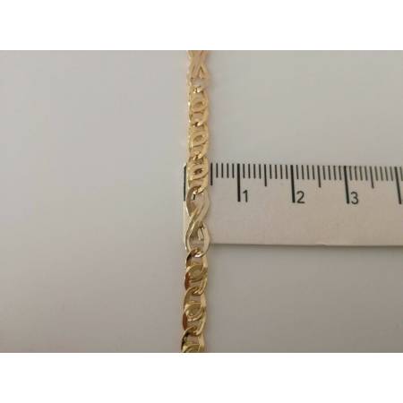 BRACCIALE In ORO Bicolore GIALLO e BIANCO Unisex Oro 18 KT 750% Made In Italy - 3