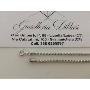 BRACCIALE ORO BIANCO 18 Karati 750% Maglia Simile FOPE Catena Uomo Donna Unisex - 1 2