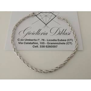 Bracciale in oro bianco 18kt 750% Made in Italy - 1