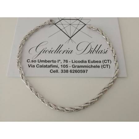 Bracciale in oro bianco 18kt 750% Made in Italy - 1