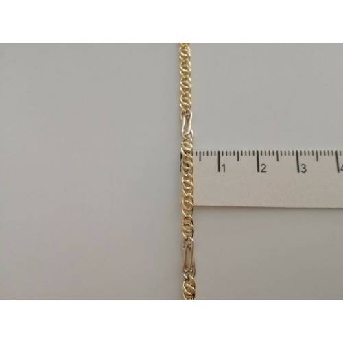 BRACCIALE Uomo Donna Unisex 18 Karati 750% In ORO GIALLO BIANCO Maglia Bicolore - 3