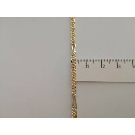 BRACCIALE Uomo Donna Unisex 18 Karati 750% In ORO GIALLO BIANCO Maglia Bicolore - 3