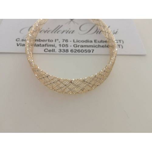 BRACCIALE In ORO Bicolore GIALLO E ORO BIANCO 18 Karati 750%/1000 Made In Italy - 1