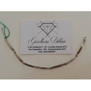 Bracciale semirigido uomo in oro bianco 18kt 750% altissima manifattura italiana - 1