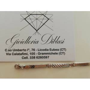 Bracciale semirigido uomo in oro bianco 18kt 750% altissima manifattura italiana - 1 2