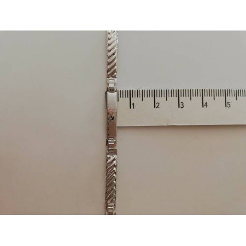 Bracciale semirigido uomo in oro bianco 18kt 750% altissima manifattura italiana - 3