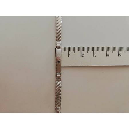 Bracciale semirigido uomo in oro bianco 18kt 750% altissima manifattura italiana - 3