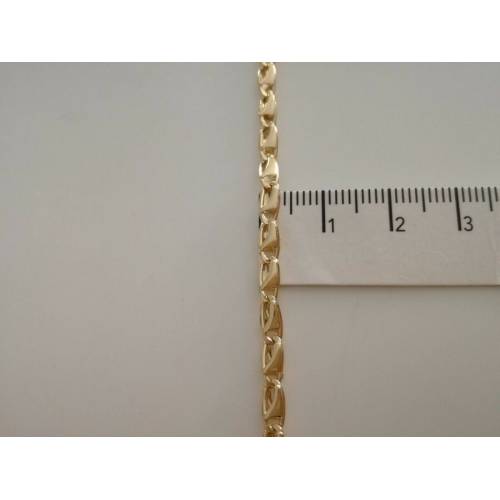 BRACCIALE ORO GIALLO 18 Karati 750% Uomo Donna Unisex Maglia Catena In Italia - 3