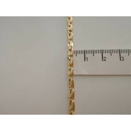 BRACCIALE ORO GIALLO 18 Karati 750% Uomo Donna Unisex Maglia Catena In Italia - 3
