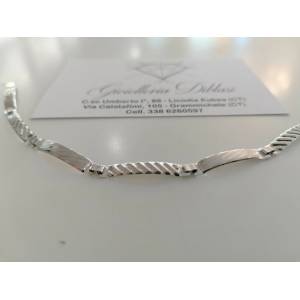 BRACCIALE Uomo ORO BIANCO 18 Karati 750% Modello SEMIRIGIDO Manifattura Italiana - 1 2