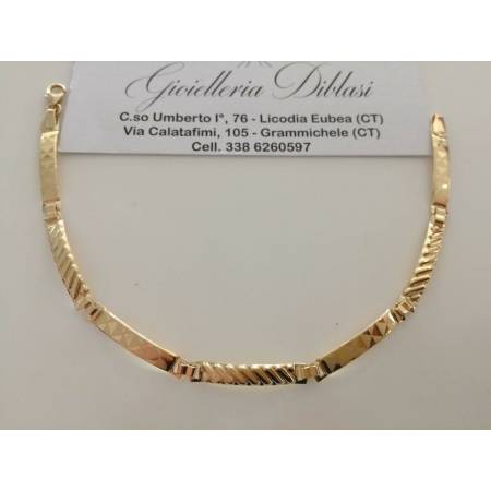 BRACCIALE Uomo Semirigido ORO GIALLO 18 Kt 750% Altissima Manifattura Italiana - 1