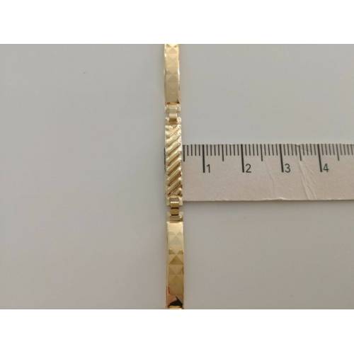 BRACCIALE Uomo Semirigido ORO GIALLO 18 Kt 750% Altissima Manifattura Italiana - 3