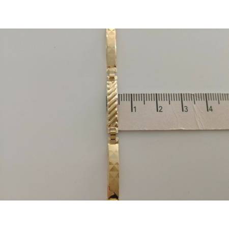 BRACCIALE Uomo Semirigido ORO GIALLO 18 Kt 750% Altissima Manifattura Italiana - 3