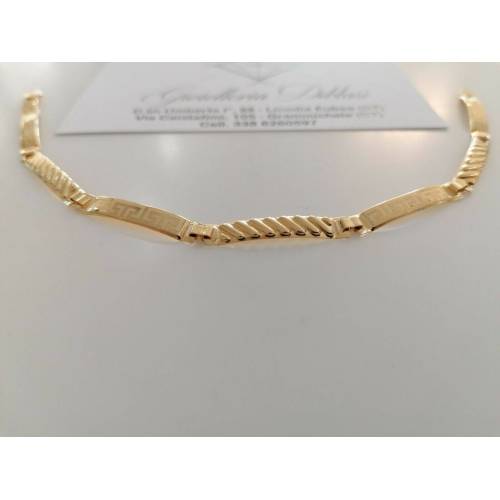 BRACCIALE Uomo Modello Semirigido ORO GIALLO 18 Karati 750% Manifattura Italiana - 2