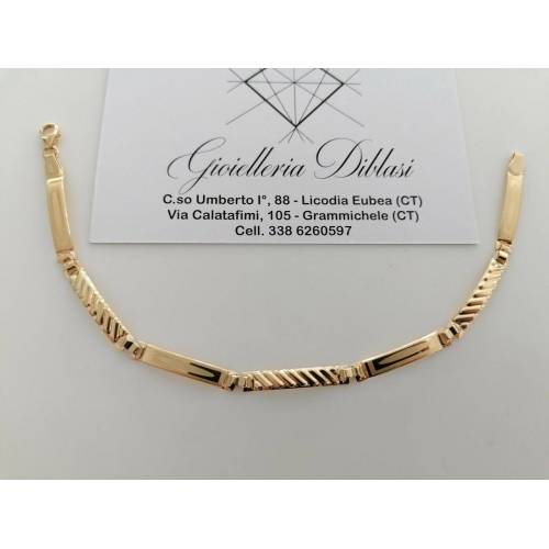 BRACCIALE Uomo Modello Semirigido ORO GIALLO 18 Karati 750% Manifattura Italiana - 1
