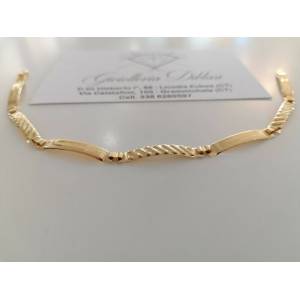 BRACCIALE Uomo Modello Semirigido ORO GIALLO 18 Karati 750% Manifattura Italiana - 1 2