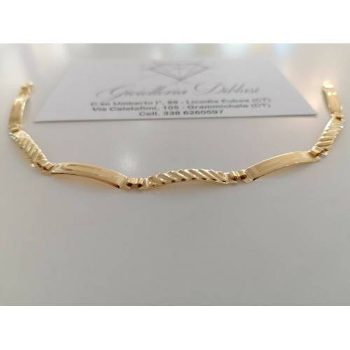 BRACCIALE Uomo Modello Semirigido ORO GIALLO 18 Karati 750% Manifattura Italiana - 2