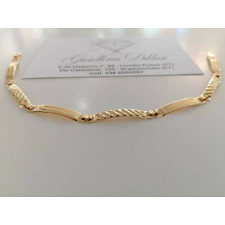 BRACCIALE Uomo Modello Semirigido ORO GIALLO 18 Karati 750% Manifattura Italiana - 2